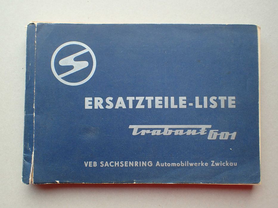 trabant 601 katalog części zamiennych z 1964 roku