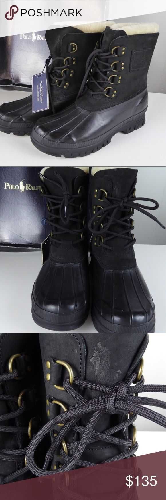 Polo Ralph Lauren Landen 41 та 40 р чорні водонепроникні черевики боти