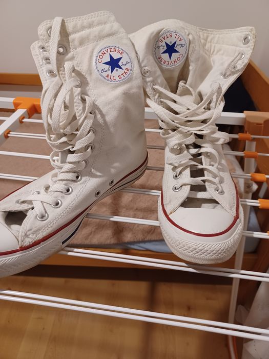 Converse 40 wysokie białe
