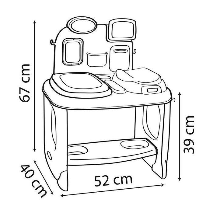 Ігровий центр Smoby Toys Догляд за лялькою зі звуком та світлом 240305