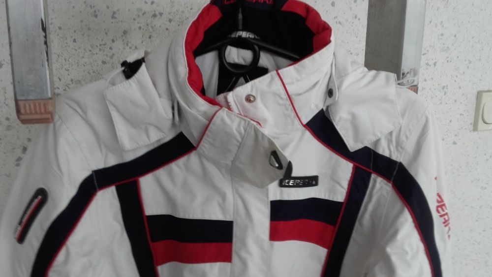 Kurtka narciarska Icepeak roz 38 biało czerwona Recco Ice Tech