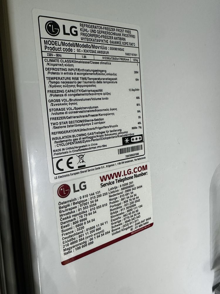 Frigorifico americano LG