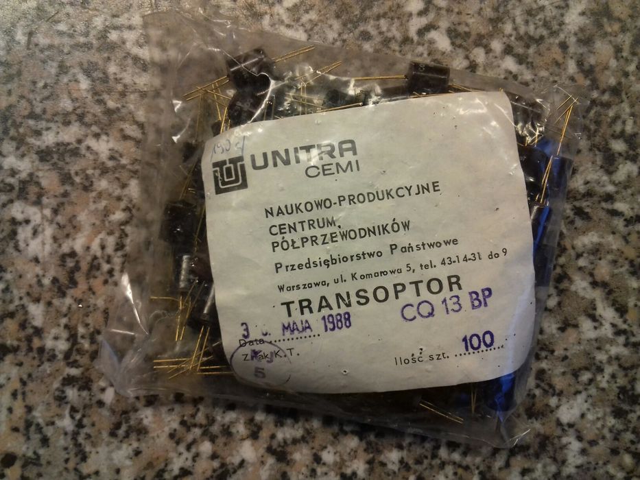 Transoptor unitra cemi cq13bp sprawne odzysk złota złom elektroniczny