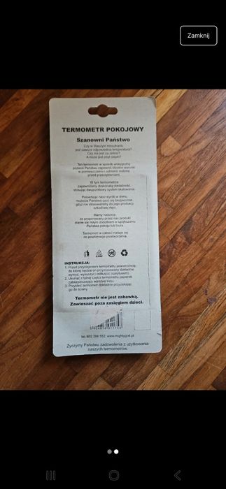 Termometr pokojowy