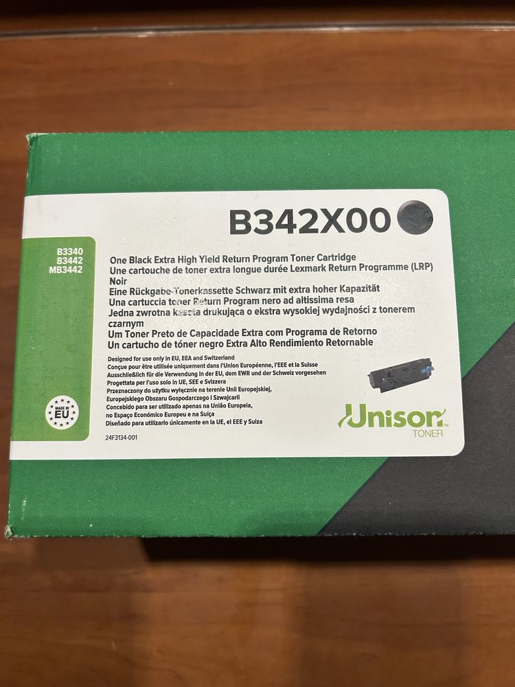 Tusz toner czarny Lexmark B342X00