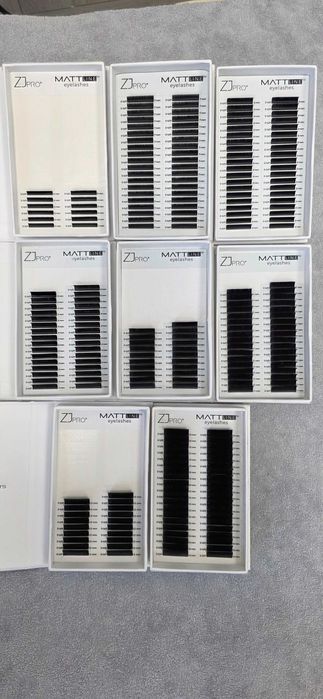 Rzęsy ZJpro matt line Skręt D, grubość 0,07 czrne