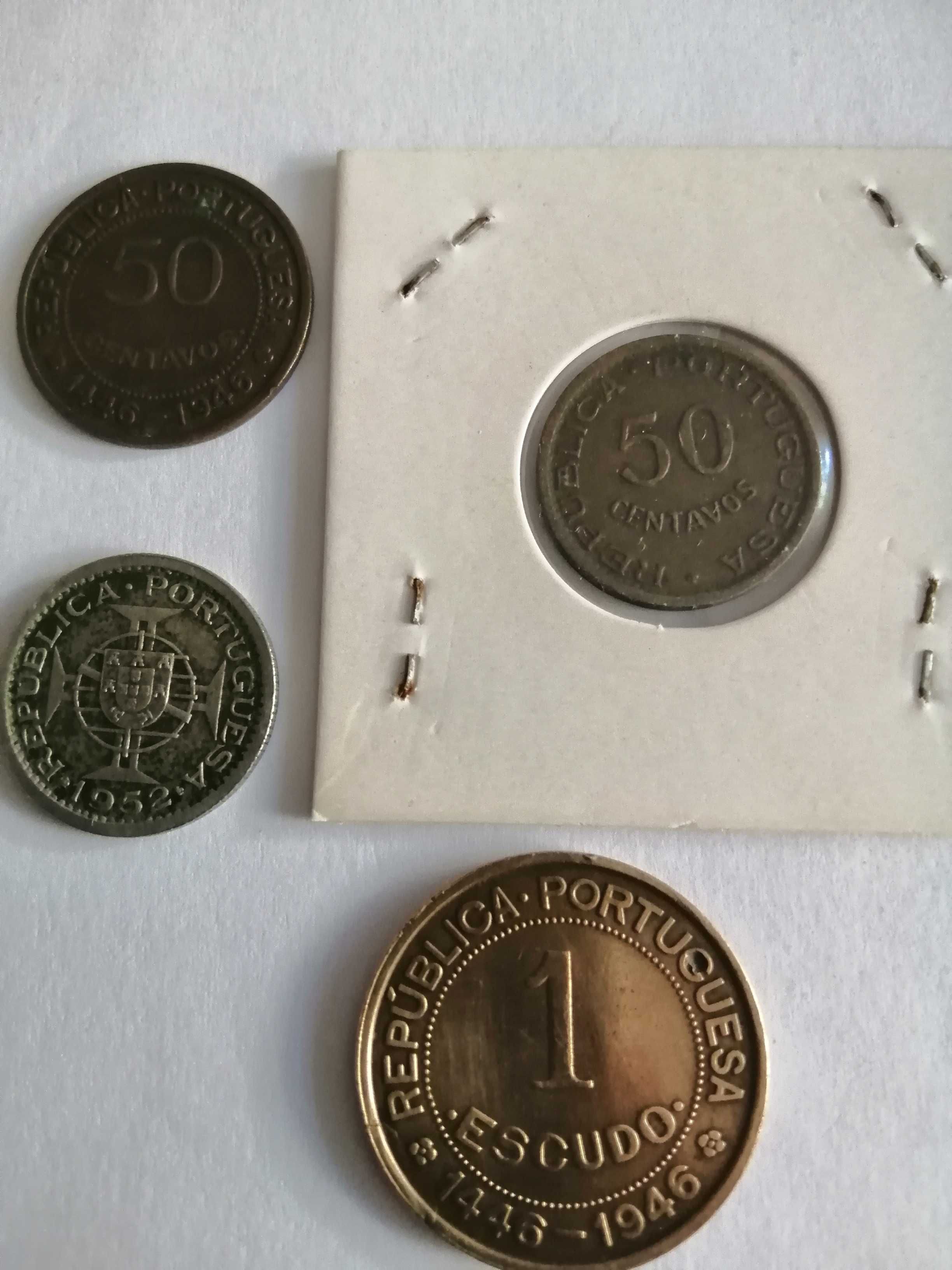 Moedas da Guiné, 50 centavos de 1 escudo e de 2,50 escudos