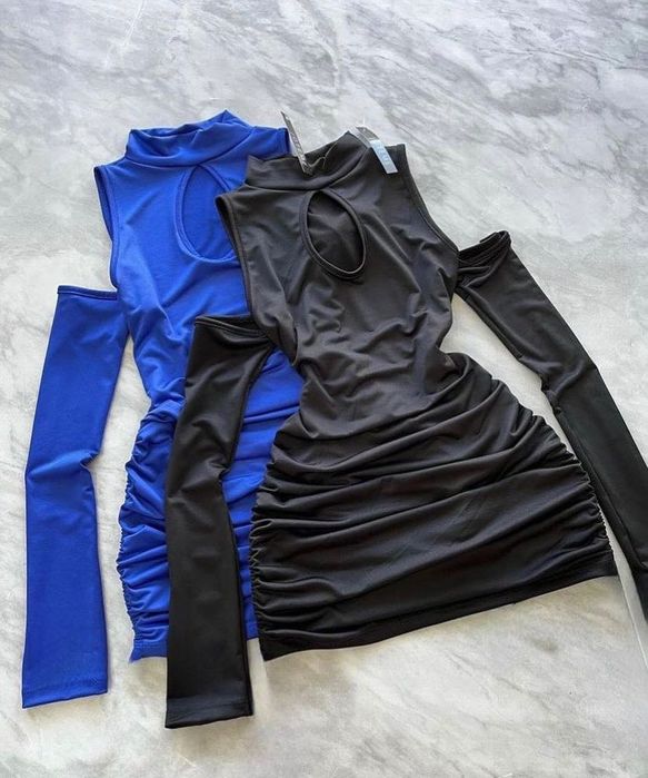 Синя сукня міді, розмір хс-с