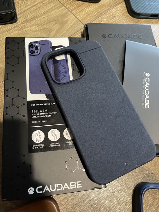 Чехол iphone 15 pro max magsafe caudabe pitaka rebel книжка кожа