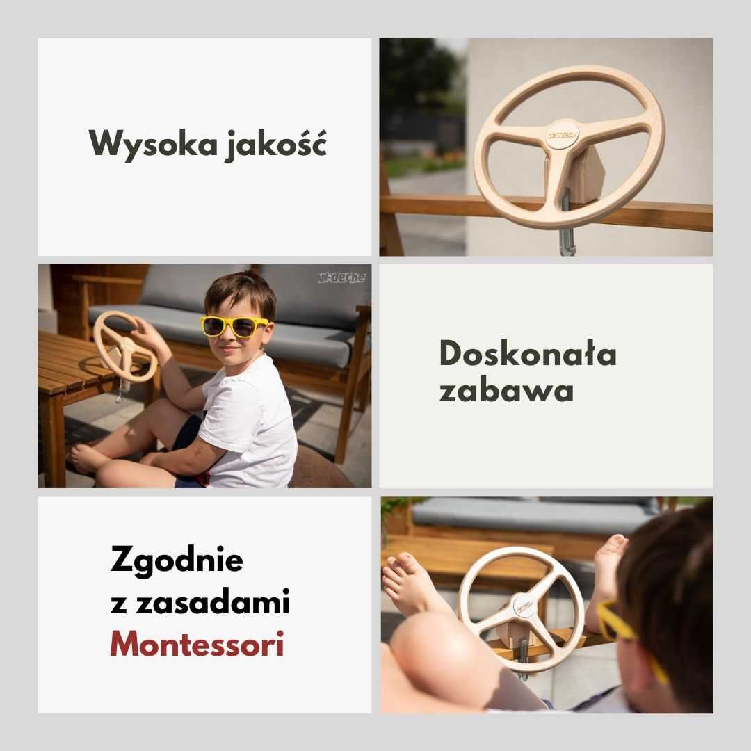 Zabawkowa kierownica dla dziecka , Montessori , EKO zabawki z drewna