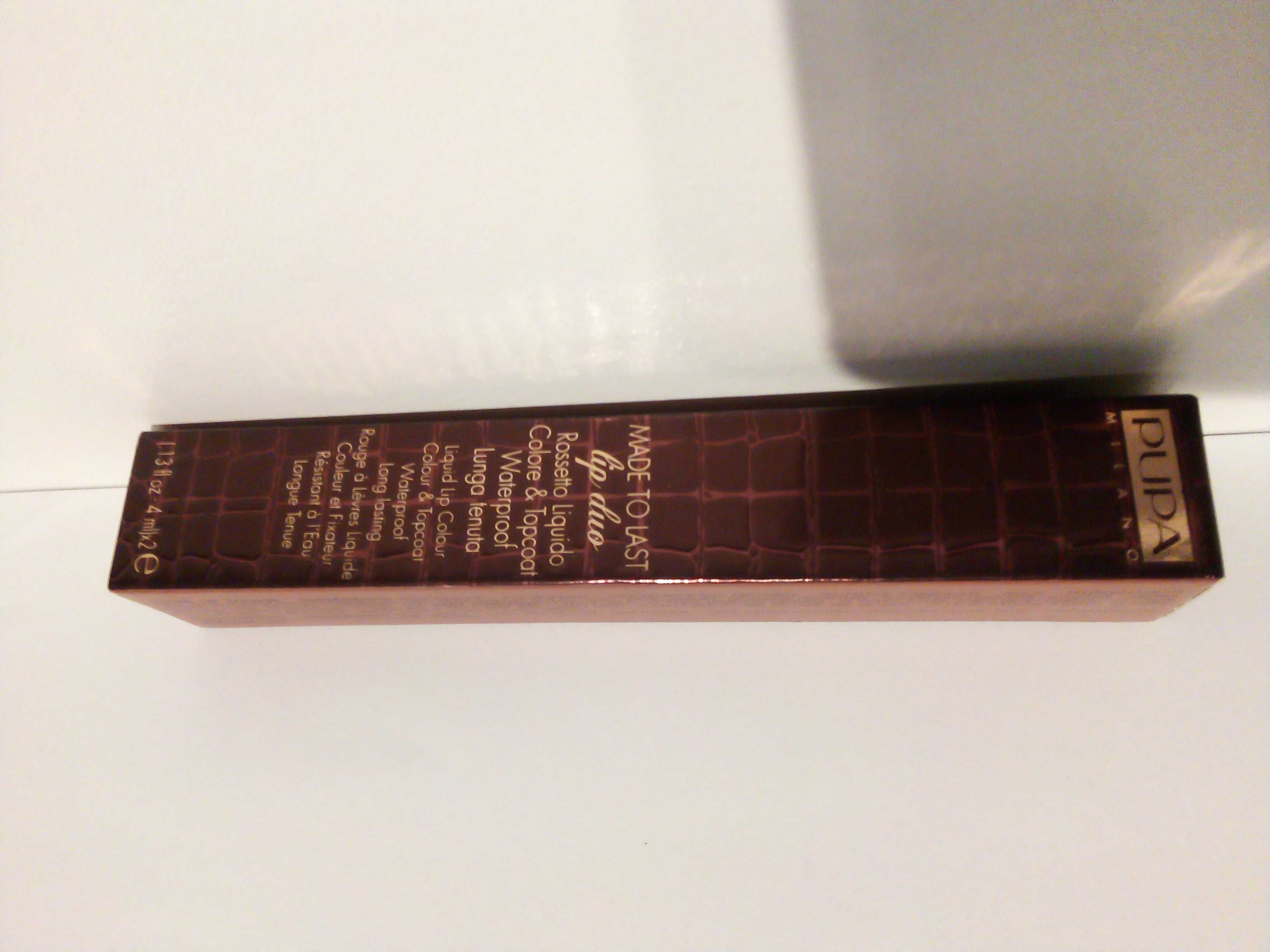 PUPA MADE TO LAST LIP DUO  pomadka w plynie  + blyszczyk  kolor 014