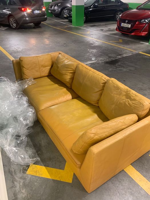 Sofá IKEA Stockholm de 3 Lugares - Laranja - Usado (Preço Negociável)