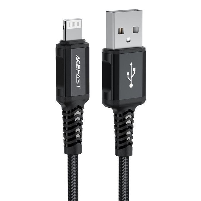 Kabel USB - Lightning Acefast 1,8M, 2,4A, Czarny, MFi