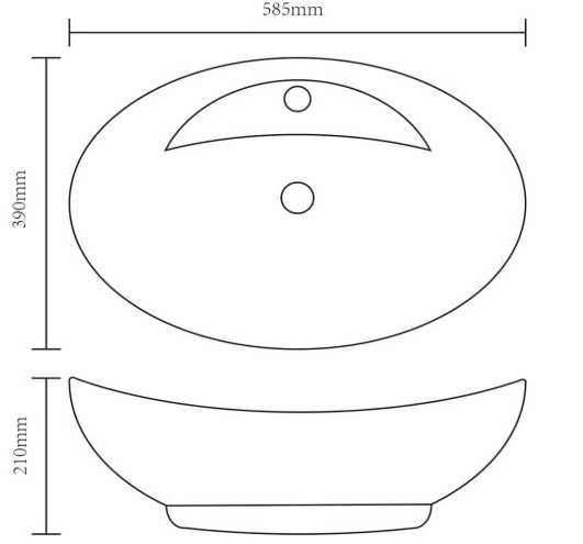 Lavatório de pousar em cerâmica