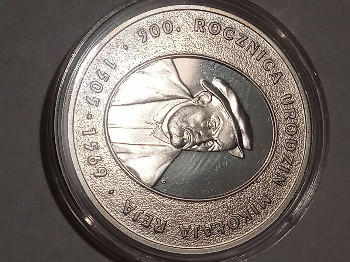 Moneta kolekcjonerska srebro 10 zł Rej 2007