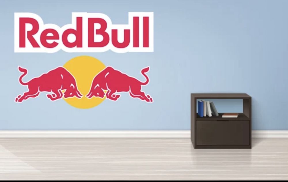 Naklejka na ścianę garaż RedBull 100x60cm