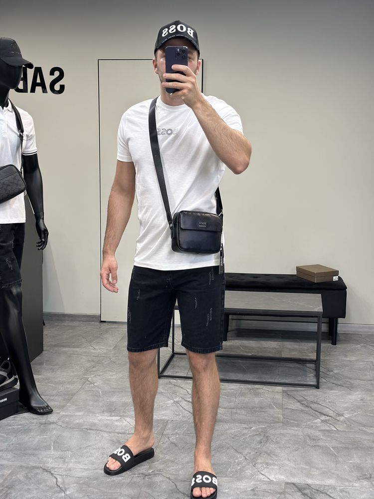 Шкіряна сумка Hugo Boss