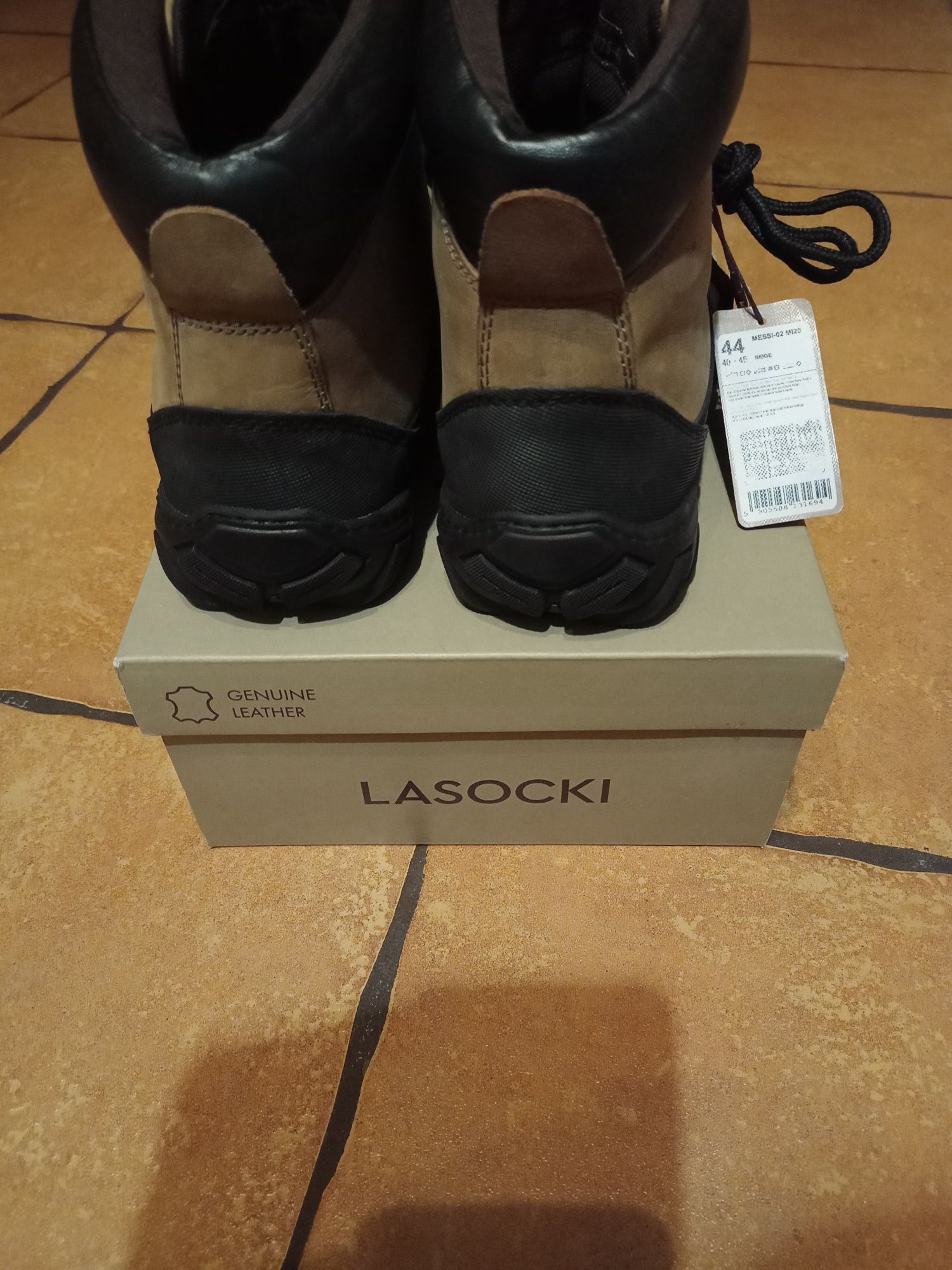 Trzewiki trapery męskie skórzane Lasocki 44 Nowe !