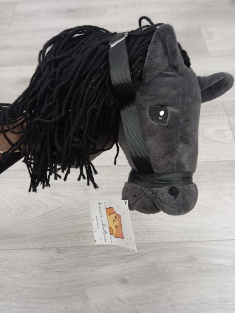 Nowy hobby horse czarny głowa konia na kiju