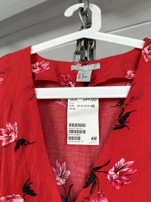 Sukienka midi H&M 40 L czerwona