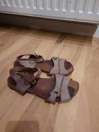 sandałki Sandały skórzane skóra buty letnie na lato szary brązowy