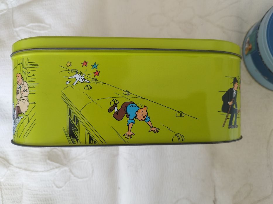 Caixa de metal colecionável Tintin Tintim.