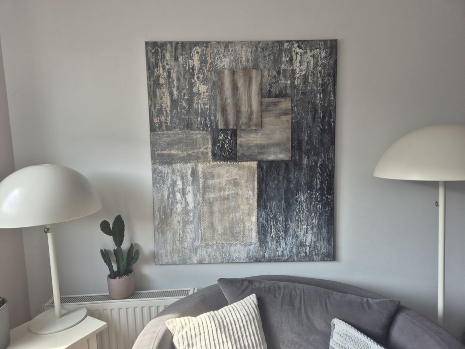 Obraz malowany ręcznie na płótnie abstrakcja 100x120