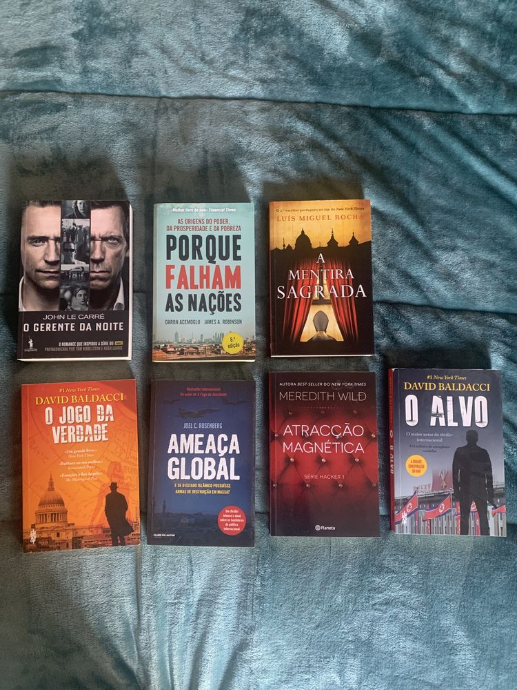 Livros. O alvo, Ameaça global, Porque falham as nações…