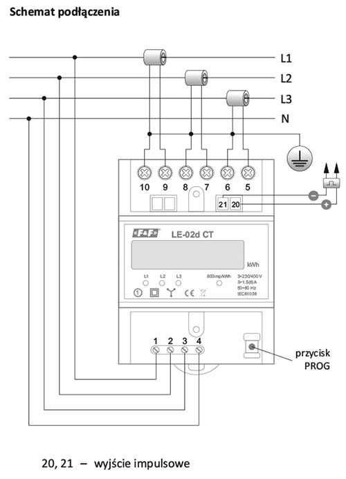 Licznik zużycia energii LE-02d CT