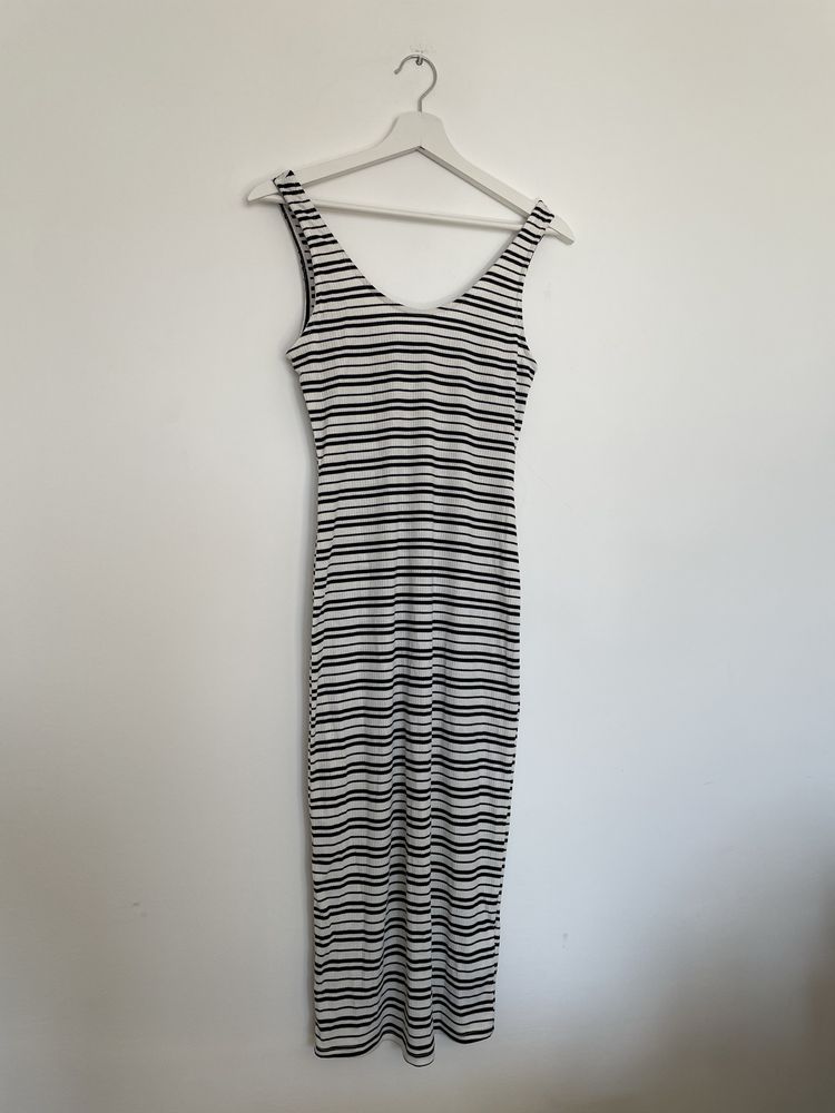 Nowa sukienka midi maxi dzianinowa w paski letnia obcisła Primark 36/S