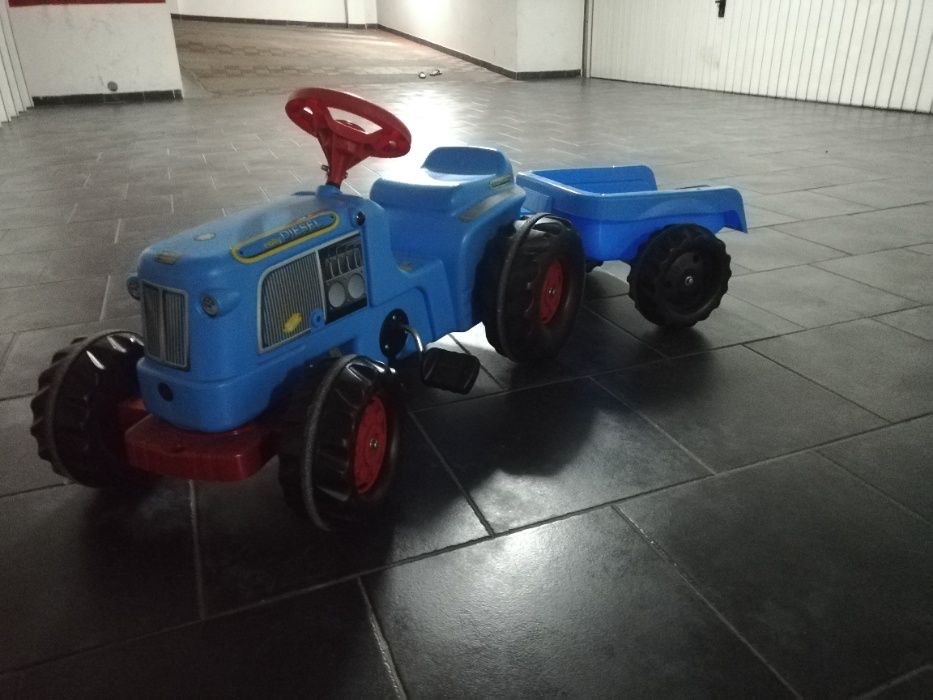 Tractor a pedais RollyKiddy Classic Azul