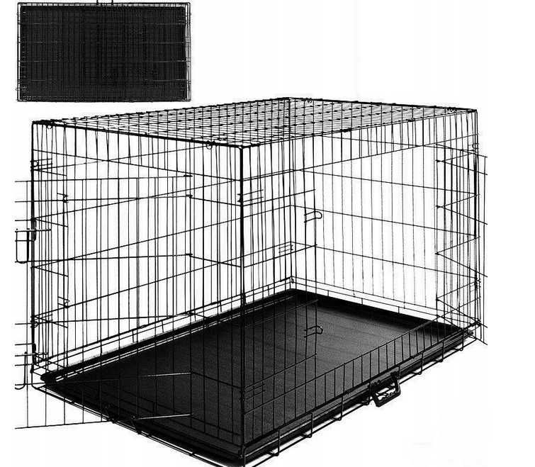 Klatka dla Psa Metalowa Gruba Woliera 76x47x53