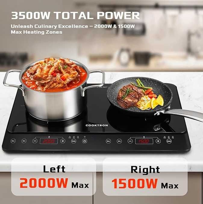 Cooktron płyta indukcyjna, 2 płyty, sterowanie dotykowe