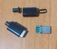 штекер USB A, C ЮСБ а та сі для пайки