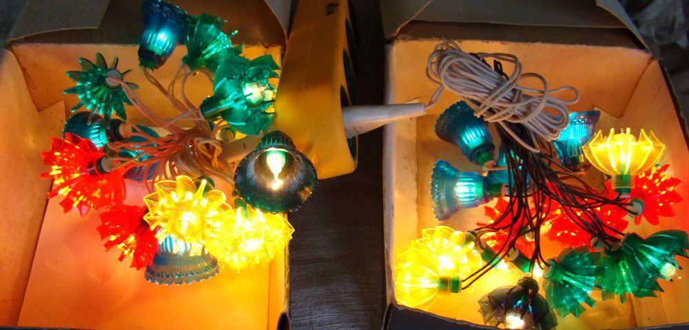 Вінтаж ретро новорічна гірлянда часів ссср.