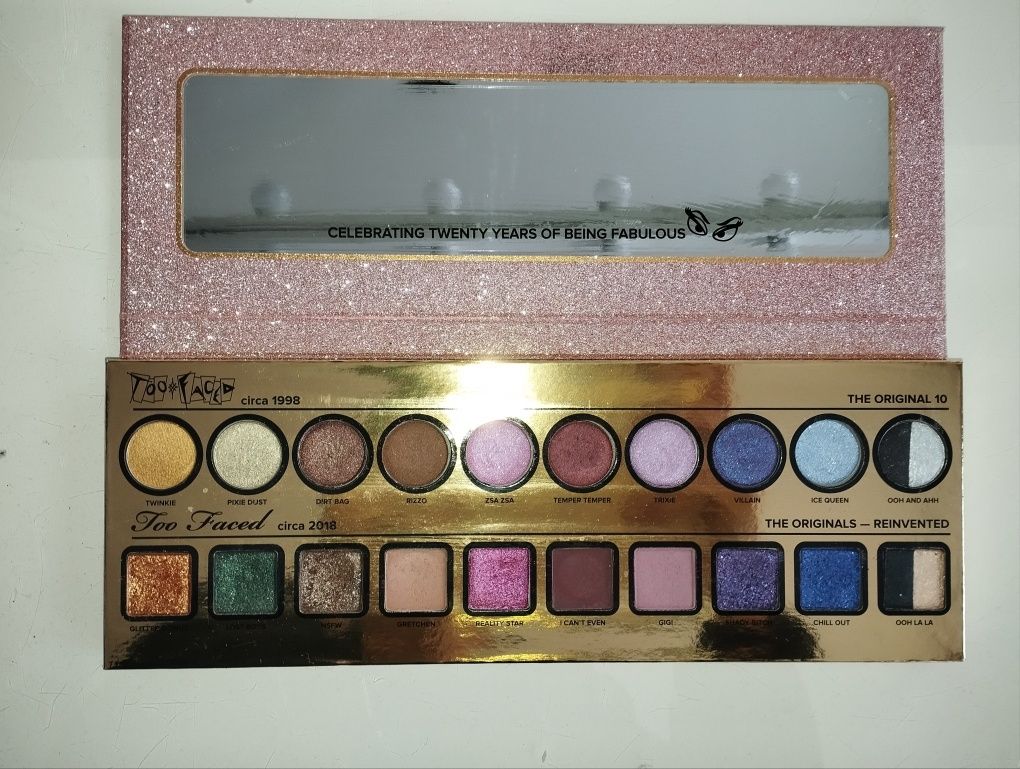 Paleta do oczu too faced then now