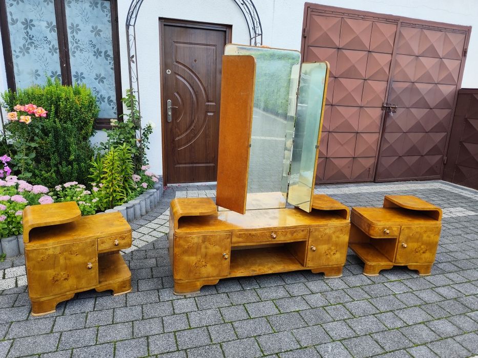 Toaletka i szafki nocne Art deco (lata 20 /30) PRL