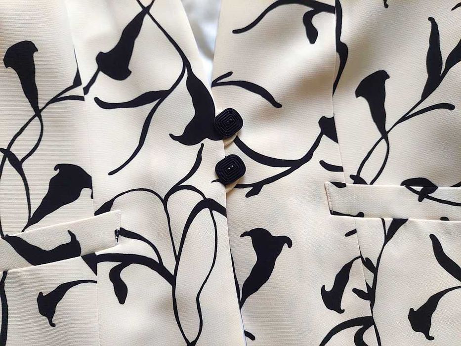 Żakiet w czarne wzory Stan Styl Rozm. 48 patrz wymiary