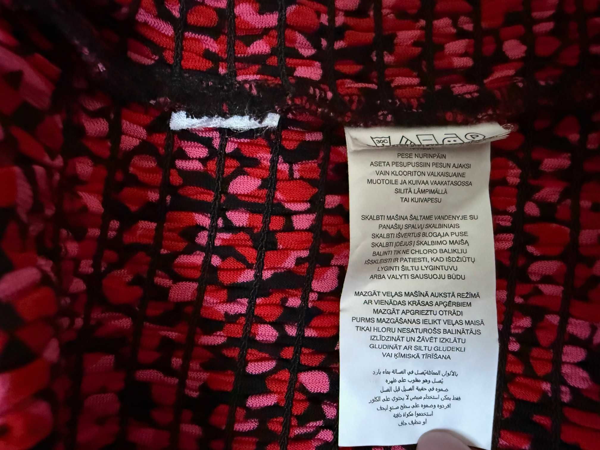 Mini spódniczka z falbanami, czarno-czerwona, Michael Kors, rozm. XS
