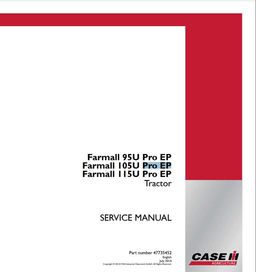 Instrukcja napraw CASE Farmall 95U | 105U | 115U Pro EP