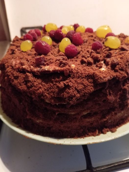 Домашній торт Спартак -медово шоко,Наполеон.ладний...