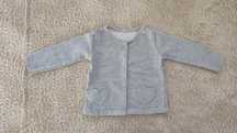 Bluza rozpinana sweter 86-92 szaro-srebrne