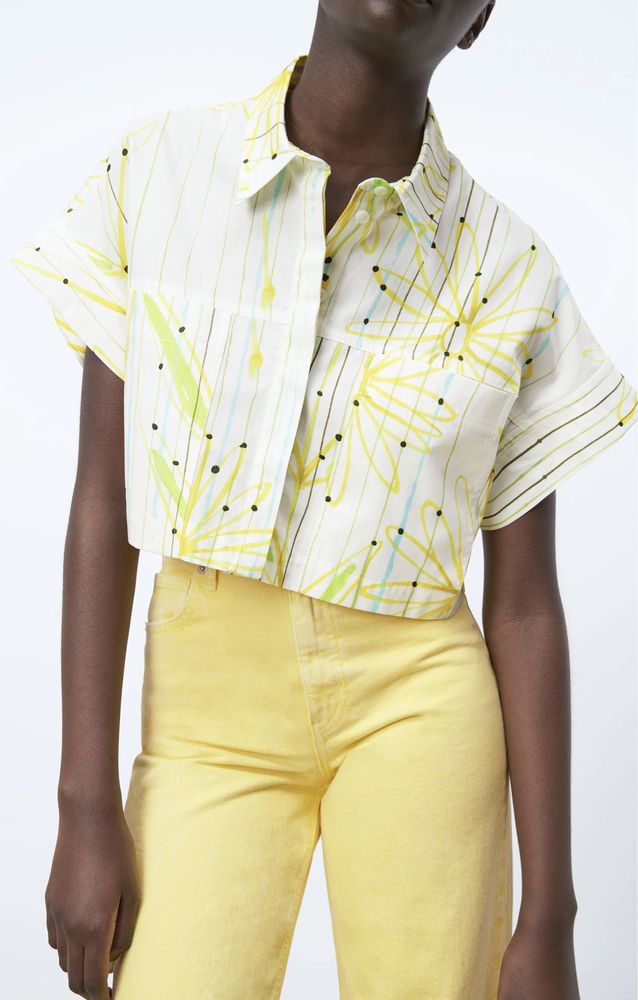Сорочка Зара літня рубашка оверсайз топ блуза блузка Zara L