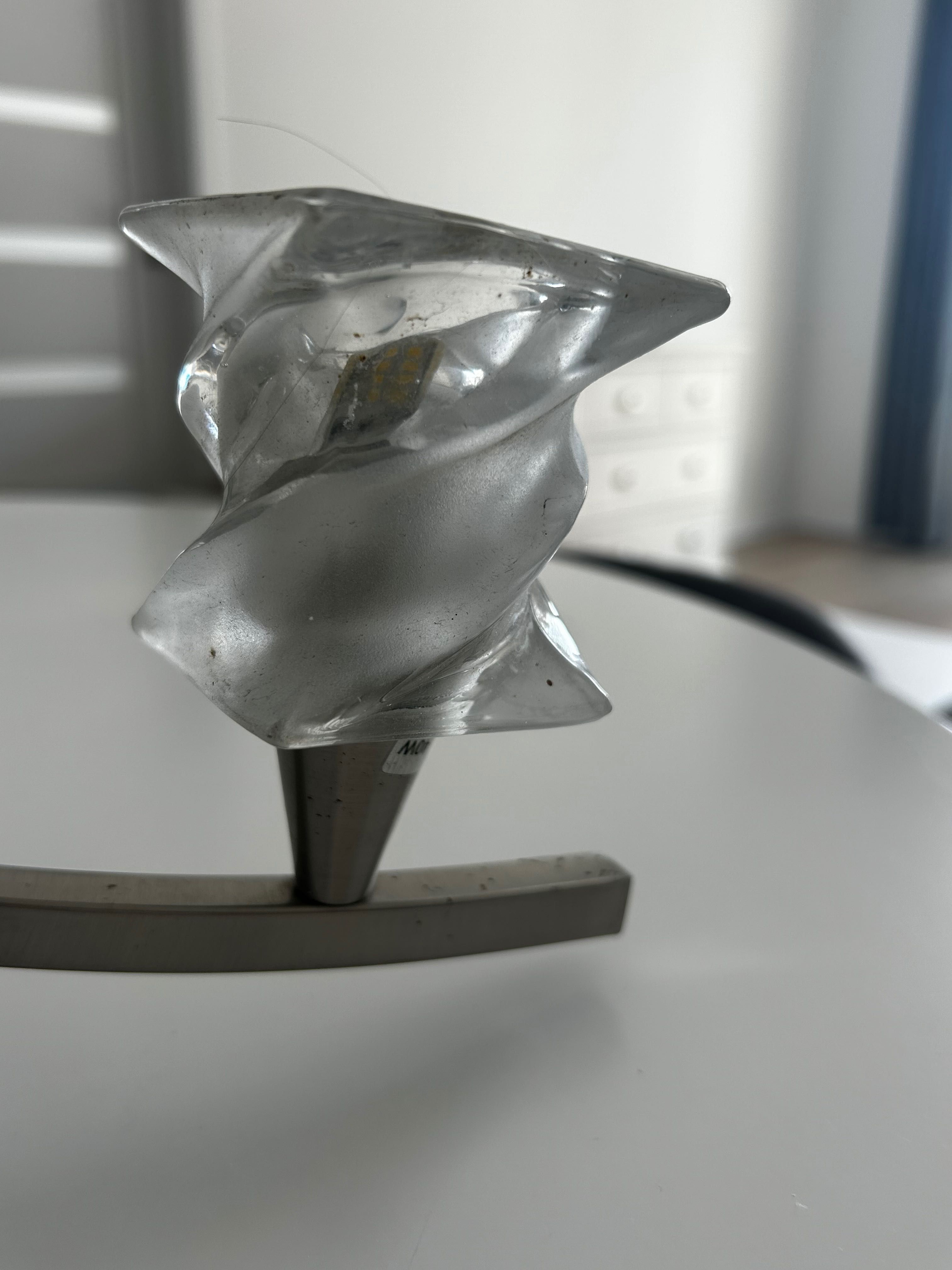Lampa sufitowa polished chrome metal 4 lampki szklane