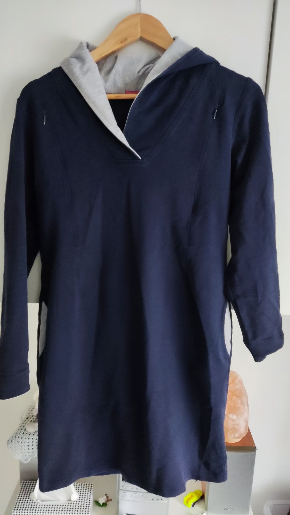 Bluza, sukienka dresowa,tunika ciążowa Happymum rozmiar M