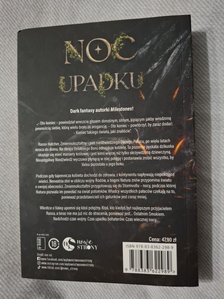 Noc upadku ( z zakładką)