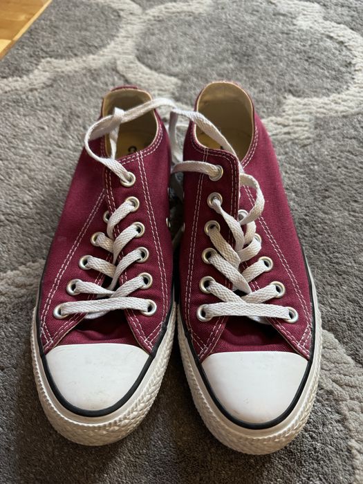 Converse niskie bordowe