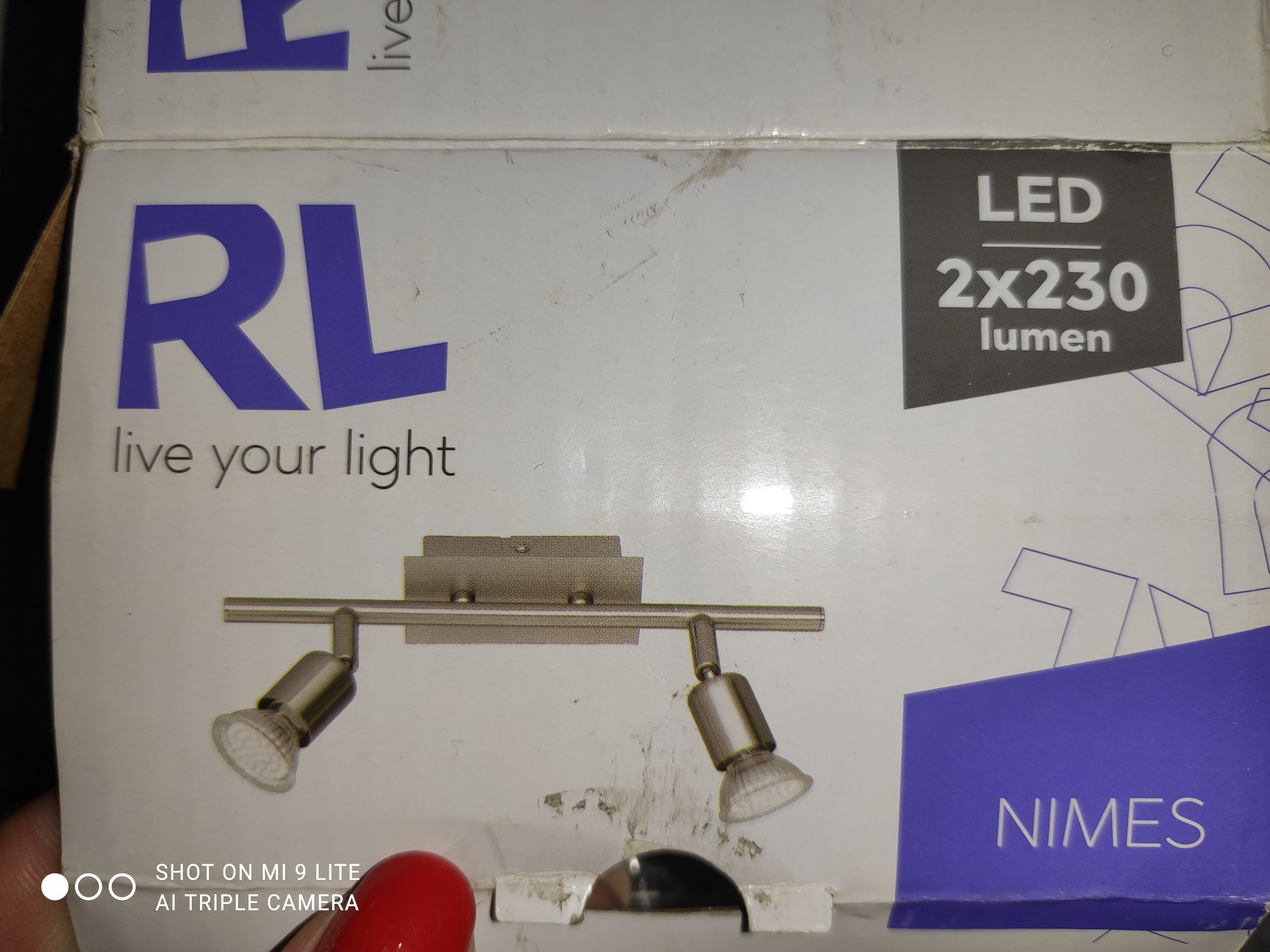 Reflektor lampa sufitowa NIMES z dwiema żarówkami