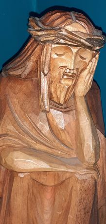 Chrystus Frasobliwy rzeźba w drewnie wysokość 23 cm
