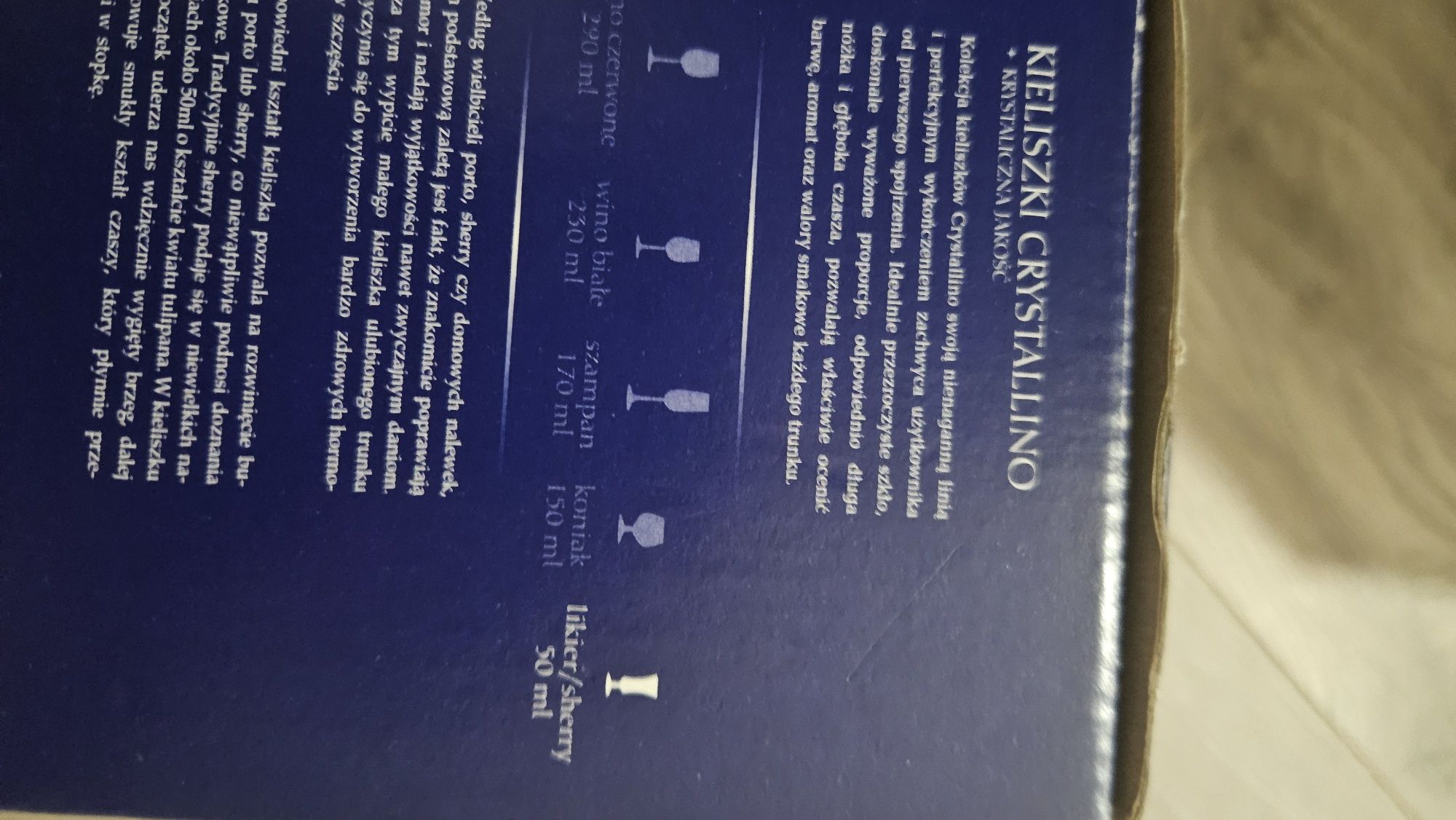 Komplet kieliszków do likieru/sherry Cristallino o pojemności 50 ml.